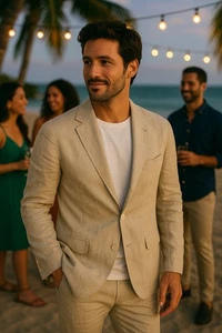 NWT Lauren Ralph Lauren 100% Linen Blazer Latrobe Tan Ultraflex Men's Size 40R - Picture 1 of 22