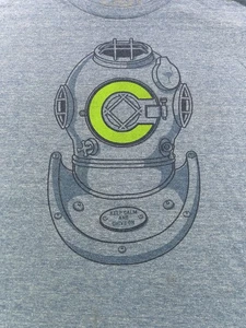 The Chive Shirt Herren Large blau Keep Calm Tauchhelm Grafik T-Shirt weiche Baumwolle - Bild 1 von 9