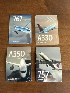 Delta Air Lines Aircraft Trading Cards Airbus 350 330neo, Boeing 757, Boeing 767 - Picture 1 of 6