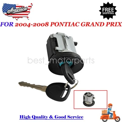 IGNITION LOCK CYLINDER W/2 KEYS  FIT 2004-2008 PONTIAC GRAND PRIX - Image 1 of 4