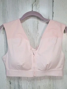 Tommie Copper Shoulder Support Sports Bra XL Pink Zip-Up ZNERGY Infused Zinc - Picture 1 of 10