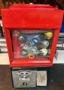 Vintage NFL Football Helmet Vending Machine with 32 Helmets in Capsules Packers - Picture 1 of 6
