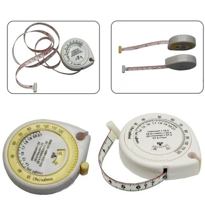 Ruban Mesure Rétractable Corps Mass Index Calculatrice Régime Plastique 1 Pcs - Image 1 of 4