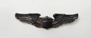 WWII USAAF Sterling Silver Sweetheart Wings Pin Pilot Aircrew Insignia Vintage - Picture 1 of 5