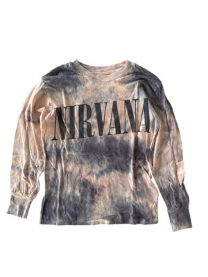 Rowdy Sprout Boys NIRVANA Long Sleeve Tee Tie-Dye 12 NWT $52 - Image 1 of 3