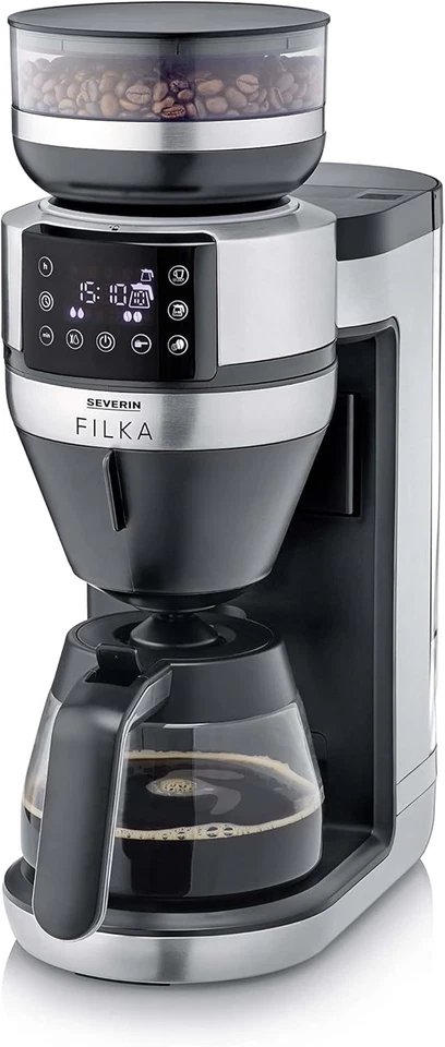 SEVERIN FILKA KA 4850 Vollauto Filter Kaffeemaschine Wie Neu LED Mahlwerk - Bild 1 von 4