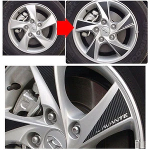2011 2012 Elantra(AVANTE MD) 15inches Carbon Wheels Mask Decal Sticker No.2 Trim - Foto 1 di 2