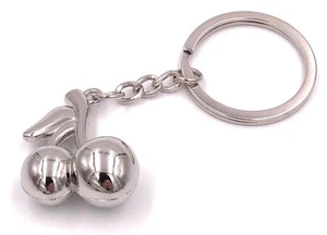 Cherry Silver Keychain Pendant Made of Metal - Picture 1 of 2