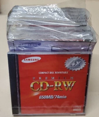 9 SAMSUNG Compact Disc Rewritable Premium CD-RW 650MB/74Min NEW - Image 1 of 3