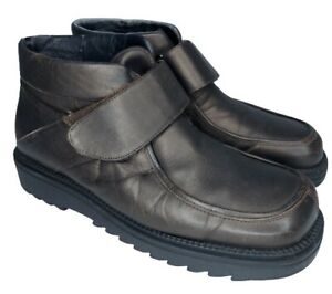 Aquatalia Marvin K Bronze Chukka Style Leather Ankle Boots Flat Tread Sole Sz: 8