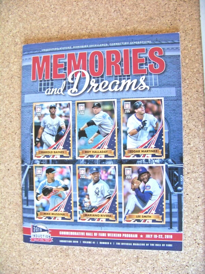 2019 Memories and Dreams HOF Inductee Official Program Rivera Mussina Halladay - Image 1 of 4