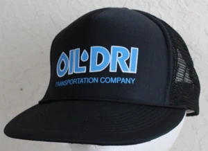Vintage Oil Dri Transportation Co Mütze Kappe Snapback Trucker Netz Seil schwarz - Bild 1 von 8