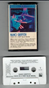 Nanci Griffith, Once in a Very Blue Moon Cassette New 1987. - Picture 1 of 3