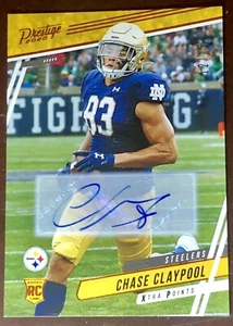 2020 CHASE CLAYPOOL Prestige AUTO Autograph RC Rookie NFL 1/25 RED REFRACTOR!!! - Bild 1 von 3