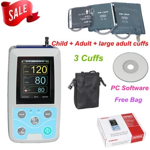 Ambulatory Blood Pressure Monitor Digital Upper Arm 3pcs BP Cuff+Software ABPM50