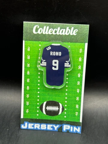 Dallas Cowboys Tony Romo  jersey lapel pin-Classic RETRO Collectable Cover