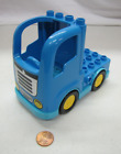 Lego Duplo BLUE TRUCK CAB FLAT BED VEHICLE on Blue Base 4x8 with Hitch Semi