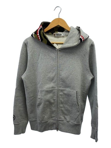 A BATHING APE (BAPE) Felpa con cappuccio zip A BATHING APE grigia M usata
