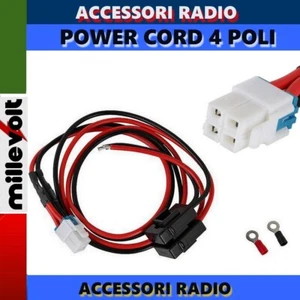 CAVO DI ALIMENTAZIONE 4 POLI PER RICETRASMITTENTI ICOM YAESU KENWOOD NUOVI - Imagen 1 de 7