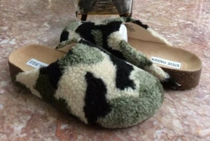 Steve Madden VESA Womens Faux Fur Camouflage Slip On Mule Clogs Size 7 EUC! - Picture 1 of 8
