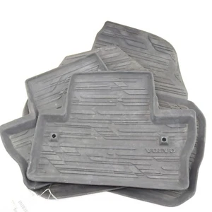 Set of 4 Volvo OEM Off Black Rubber Floor Mats fit S60 11-18 + V60 14-18 - Picture 1 of 5