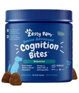 Zesty Paws Senior Advanced Cognition Bites for Senior Dogs - Picture 1 of 7