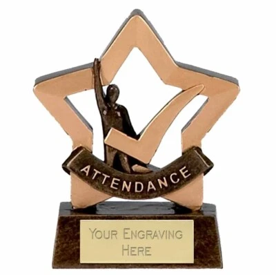 MANHATTAN ENGRAVING Frequenza scolastica Mini Star Trophy Academy/Club Award - Incisione gratuita