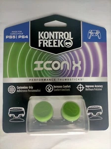 KontrolFreek PS4 PS5 Performance Icon X Thumbstick Grip CONTROLLER Green TRACKED - Picture 1 of 3