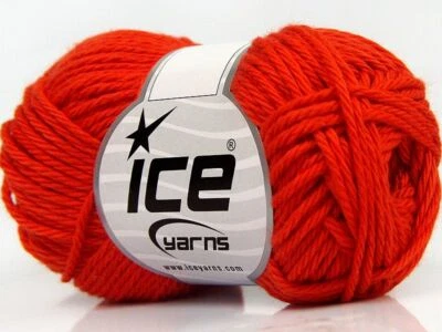 8-Skein Lot Pure Cotton Yarn Medium 8x50g/80m Dark Orange - Изображение 1 из 4