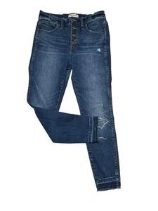 Madewell Damen 10" High Rise Skinny Jeans Größe 28 Blau Knopfleiste Used-Look - Bild 1 von 11