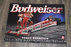 2 pósters Budweiser Kenny Bernstein 1993 301,7 MPH RÉCORD MUNDIAL 24" X 28" - Imagen 1 de 1