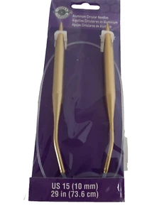 Loops & Threads Aluminum Circular Knitting Needles US 15(10mm) 29 in(73.6cm) - Picture 1 of 2