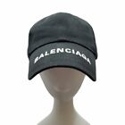 Balenciaga Visor 531588 Logo Embroidery Baseball Cap Hat Black Men'S Women'S Vec