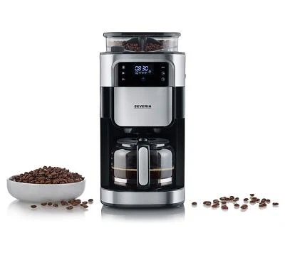 Kaffeemaschine mit Mahlwerk Kaffeeautomat mit Glaskanne und Timer-Funktion au... - Bild 1 von 4