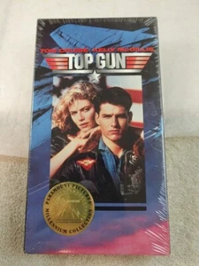 TOP GUN VHS Tape 1996 Factory Sealed Paramount Watermark, Tom Cruise - Picture 1 of 4