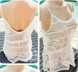 Victorias Secret Swim Beach romper Crochet CoverUp L cruise shorts playsuit nwt - Picture 1 of 7