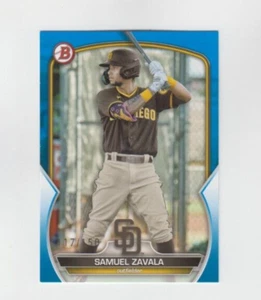 Samuel Zavala 2023 BOWMAN PROSPECT PAPER STOCK BLUE PARALLEL /150 PADRES - Picture 1 of 1