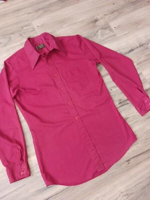 Camisa abotonada vintage Sears Put On Shop Perma Prest para hombre talla 22 roja Foto 1 de 4