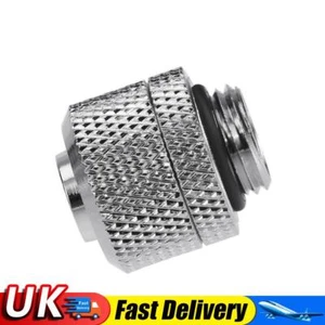 G1/4 External Thread for 9.5X12.7mm Soft Tube Computer Water Cooling Silver UK - Afbeelding 1 van 7