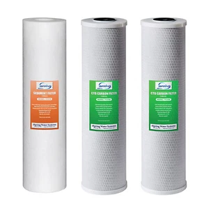 3 filtri acqua iSpring F3WGB32B 4,5"x 20" 3 stadi ricambio per tutta la casa - Foto 1 di 6
