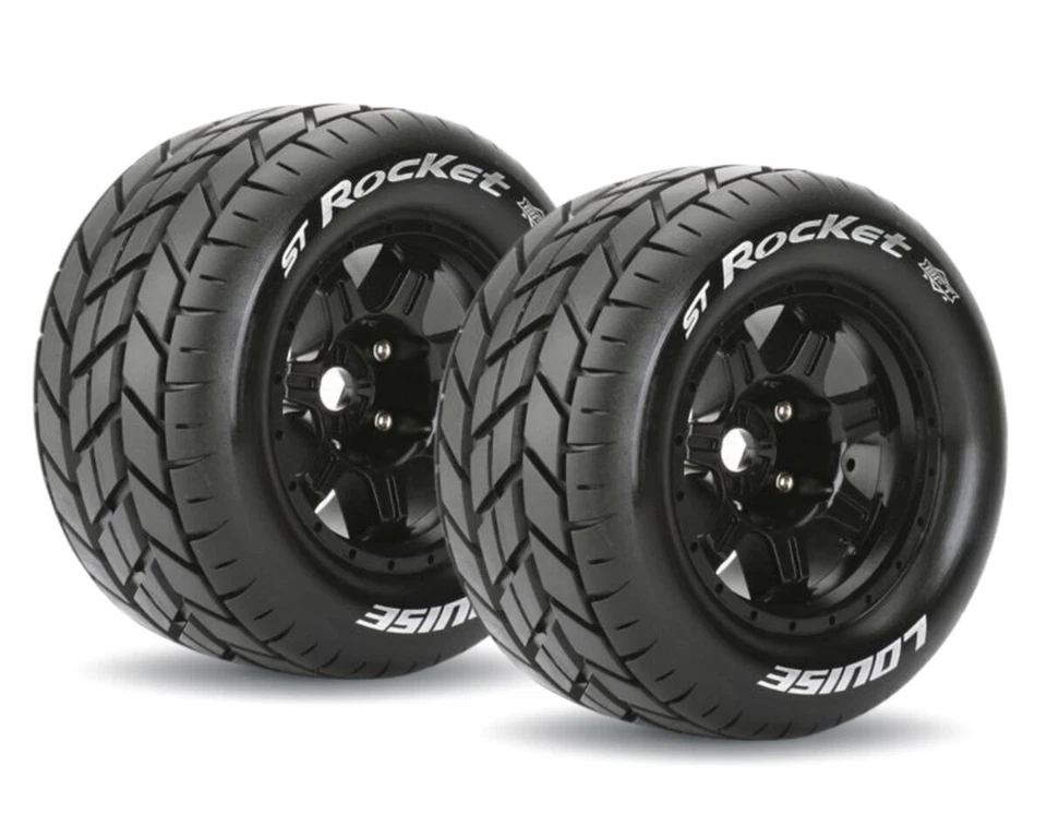 LOUISE MFT ST 3.8 Rocket Reifen 1/8 auf Felge Monster Truck LOUT3324B E-Revo VXL - Bild 1 von 1