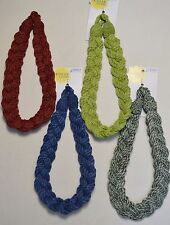 Curtain Tie-Back- Outdoor Braided-22"Lx1 3/8"W - 7 Bright Colors 2 Choose From!!