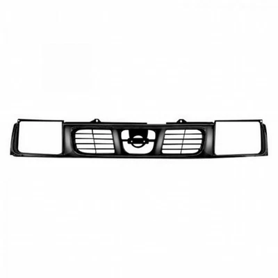 For Nissan Frontier Grille 1998-2000 Black Shell and Insert Plastic NI1200181 - Imagem 1 de 4