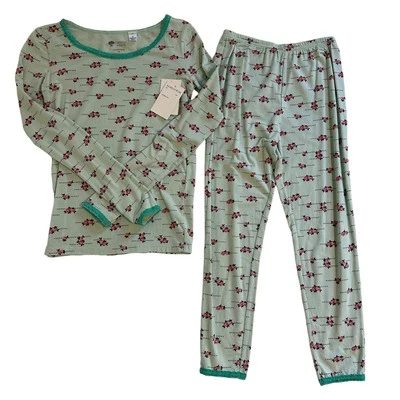 NWT Tucker + Tate 2pc Floral Cross Stitch Pajamas Girls 12 - Image 1 of 4
