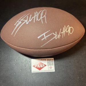 Fútbol americano Wilson NFL firmado por JJ Watt y TJ Watt con certificado de autenticidad - Imagen 1 de 5