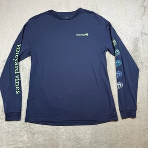 Vineyard Vines Shirt Men’s Medium Blue Performance Long Sleeve Outdoor Sport - Picture 1 of 8