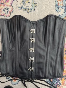 Leather Overbust Corset Size 32 Pirate, Steampunk, cosplay - Picture 1 of 8