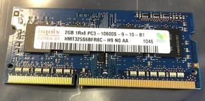 HYNIX 2GB 1RX6 PC3 10600S-9-10-B1 HMT325S6BFR8C-H9 N0 AA LAPTOP MEMORY - Picture 1 of 3