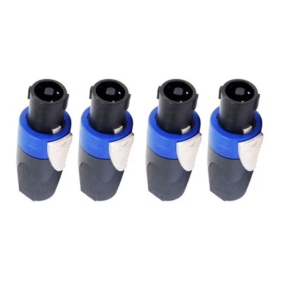 4 Pole 4pcs NL4FX Quick Lock Speaker Cable Plug Connector for Speaker - Image 1 of 4