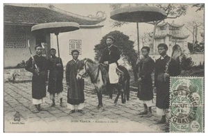 V8050/ Tonkin - Mandarin à cheval   Vietnam Indo-Chine 1911 AK - Bild 1 von 2